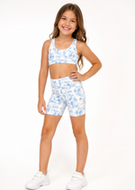 Top Infantil Estampa Jouy Toile Azul