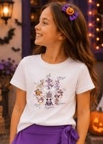 T-shirt Infantil Manga Curta Off White Disney Halloween
