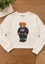 Moletinho Cropped Teddy Bear Off White