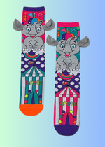 Par de Meias Elefante Circo 3D