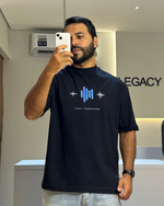 Camiseta Oversized Preto Frequency 01