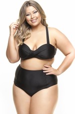 Sutiã Plus Size Bojo, Alças Cruzadas, Preto