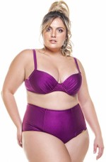 Sutiã Plus Size Drapeado, Bojo, Alça Regulável, Viena