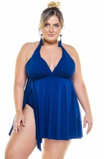 Maiô Plus Size Saída Com Bojo, Azul Marinho