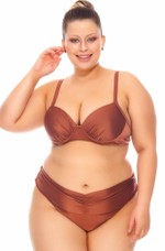 Calcinha Plus Size Drapeada Cobre