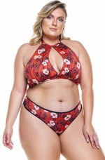 Sutiã Plus Size Cropped Com Fenda, Oriental