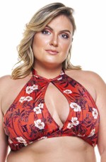 Sutiã Plus Size Cropped Com Fenda, Oriental