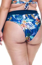 Calcinha Tradicional Plus Size Fiori Com Sainha Azul Marinho