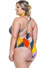 Maiô Plus Size Com Bojo Removível Alças Ajustáveis Contemporâneo