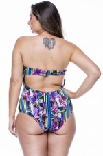 Maiô Plus Size Tomara Que Caia Com Bojo Alças Removíveis Ultravioleta