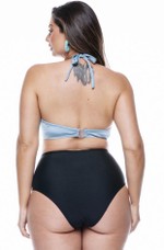 Calcinha Plus Size Alta Preto, Urano E Pérola