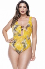 Maiô Plus Size Com Bojo, Argola No Busto Buriti Amarelo