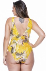 Maiô Plus Size Com Bojo, Argola No Busto Buriti Amarelo