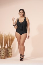 Maiô Plus Size Com Bojo, Ideal Para Mulheres Com Mais Barriga, Preto