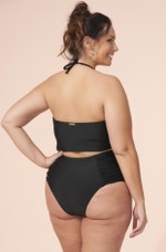 Sutiã Plus Size Faixa, Alça Fina Fixa, Preto