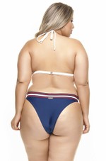 Calcinha Plus Size Cavada Azul Marinho