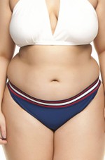 Calcinha Plus Size Cavada Azul Marinho