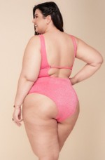 Maiô Plus Size Decote Quadrado, Alça Removível, Com Bojo, Aurora