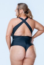 Maiô Fio Com Bojo Plus Size Preto