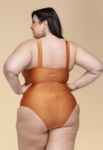 Maiô Plus Size Sem Recortes, Alça 3 Cm, Entardecer