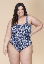Maiô Plus Size Decote Quadrado, Alça Removível, Com Bojo, Sardenha