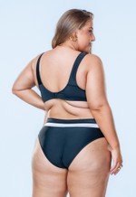 Calcinha Sunquini Plus Size Em Duas Cores, Preto e Branco