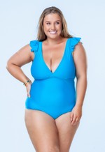 Maiô Plus Size Com Babado Nos Ombros, Noronha