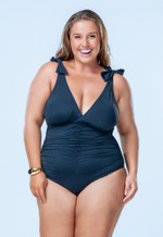 Maiô Plus Size Bojo Ideal Para Altas Com Quadril Mais Largo, Preto