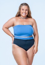 Calcinha Plus Size Super Alta, Drapeada, Dubai e Preto