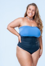 Calcinha Plus Size Super Alta, Drapeada, Dubai e Preto