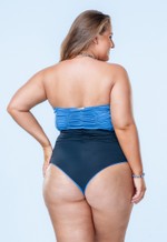 Calcinha Plus Size Super Alta, Drapeada, Dubai e Preto