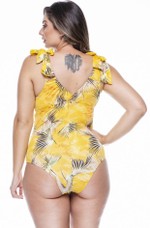 Maiô Plus Size Com Bojo Ideal Para Altas com Quadril mais Largo, Laço Nos Ombros Buriti