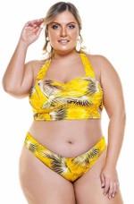 Calcinha Plus Size Estilo Asa Delta Buriti Amarelo