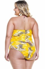 Maiô Tomara Que Caia Plus Size Com Bojo Buriti Amarelo