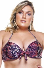 Sutiã Plus Size Bojo, Arco, Laço Frontal, Animal Print