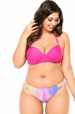 Calcinha Plus Size Cavada Estampa Aurora