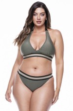 Calcinha Plus Size Cavada Estilo Militar Cedro