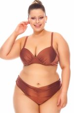 Calcinha Plus Size Drapeada Cobre