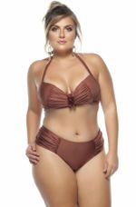Sutiã Plus Size Bojo, Arco, Detalhe Drapeado, Cobre