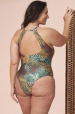 Maiô Plus Size Estilo Gargantilha, Com Bojo, Malta