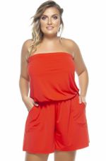 Macaquinho Plus Size Com Bolso, Tomara Que Caia, Guaraná