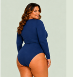 Maiô Plus Size Manga Longa, Blue Night