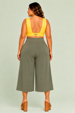 Pantacourt Plus Size, Sem Bolso, Alcaparra