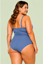 Maiô Tomara Que Caia Plus Size Drapeado Com Bojo E Arco, Dubai
