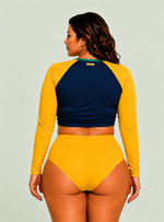 Calcinha Alta Plus Size Amarelo