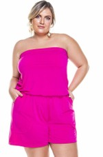 Macaquinho Plus Size Com Bolso, Tomara Que Caia, Lollipop