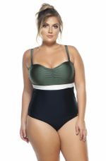 Maiô Plus Size Tomara Que Caia Com Bojo, Alça Removível, Croco