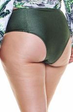Calcinha Alta Plus Size Estilo Hot Pant Croco