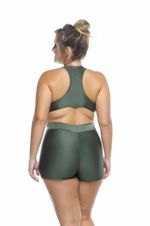 Short Plus Size Com Cinto Croco