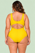 Maiô Plus Size Para Hidroginástica, Amarelo